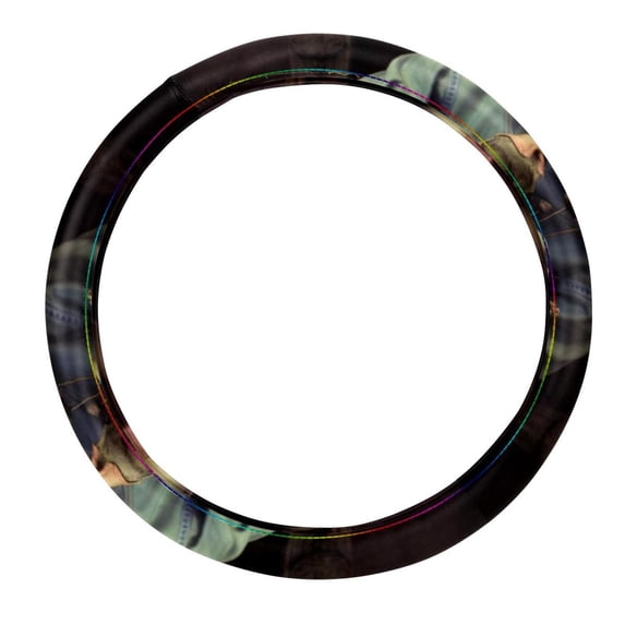 Easter 14.5 Inch Printing PVC Leather Car Wheel Covers Steering Wheel Covers Auto Accessories