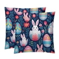 thumbnail image 1 of Easter 2-Pack Velvet Throw Pillow Covers with Unique Patterns, Set of 2 Decorative Throw Pillow Inserts for Sofa Bed Couch, 16x16/18x18/20x20 Inches, Ideal for Home Decor and Gifting, 1 of 6