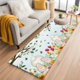 thumbnail image 1 of Easter 2'x6' Runner Rugs for Hallway Kitchen Bedside Non Slip Washable, Spring Watercolor Eggs Country Tulip Flower Plant Entryway Rug Runners with Rubber Backing, Long Carpet Runner for Laundry Room, 1 of 8