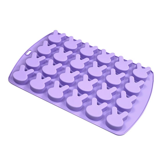 Easter 24 Even Rabbit Silicone Baking Tray Chocolate Cake Point Baking Tool Animal Resin Silicone Glue Brush Purse for Resin Casting Resin Animal Silicone Sheets for Painting Table Mat Glass Candle