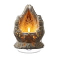 thumbnail image 1 of Easter 2D Flat Intricate Carved Pattern Candle In Hands Rotating Base Acrylic Decoration Ornament For Desktop Shelf, 1 of 9