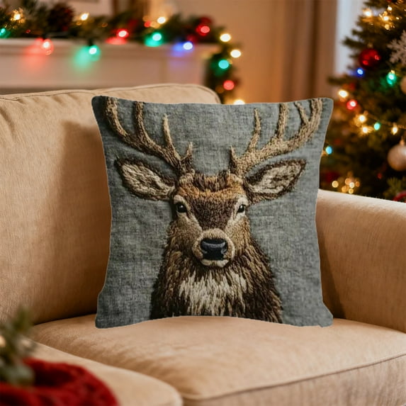 Easter 2D Flat Vintage Animal Pattern Pillow Cover, Cozy Cushion Case Car interior Sofa Bedroom, Lightweight Washable Decorative Pillow Cover, Durable Pillow Protector Living Room Home Decor, 1pc