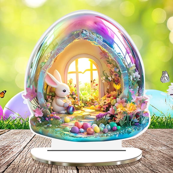Easter 2D Tabletop Decorations for Home, Holiday Centerpiece for Living Room, Bedroom & Dining Table, Set of 1 Festive Ornament