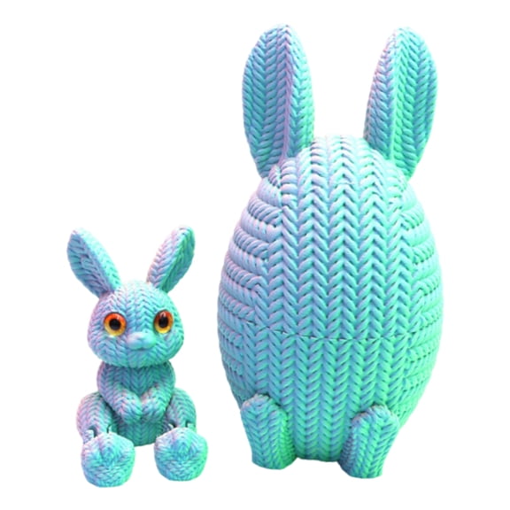 Easter 3D Bunny Figure 3-d Printed Toys Rabbit for Home Office Decompression Decor Executive Desk Toys Easter Bunny Spring Decorations