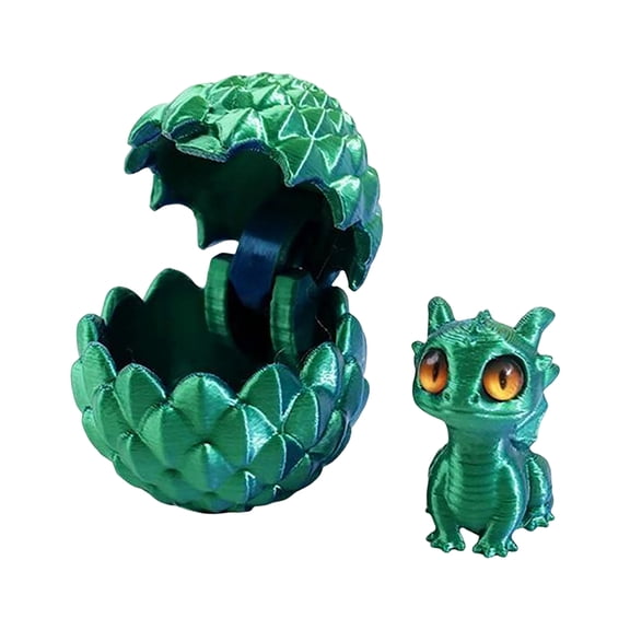 Easter 3D Printed Dragon With Egg 3D Printed Dragon Egg with Flexible Dragon Toy Inside,Suitable Furniture Decoration Gift