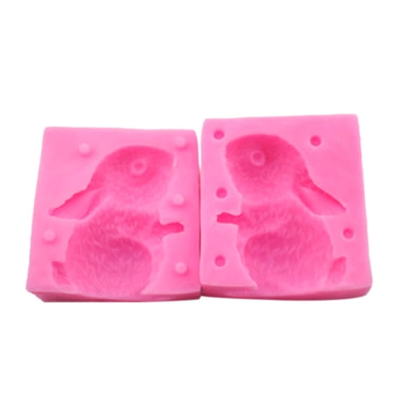 Easter 3D Rabbit Shape Moulds Baking Cake Molds DIY Scented Candle Sitting Rabbit Silicone Molds Gifts for Rabbit Lovers