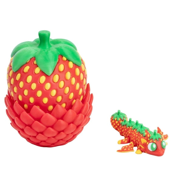 Easter 3D Strawberry Egg with Winged Dragon Toy, Perfect Birthday Christmas Easter Gifts, Easter Basket Stuffers