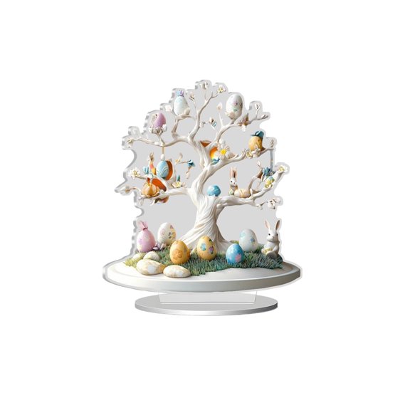 Easter 7.87 Inch 2D Acrylic Gnome Tabletop Decoration for Desk Shelf and Holiday Display