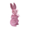 Easter 8.6 Inch Glitter Plush Bunny Decoration for Spring Home Table ...