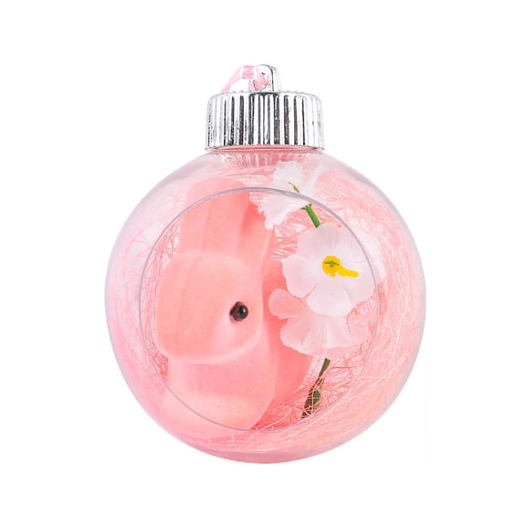Easter Acrylic Bunny Hanging Ornament, Transparent Spring Decorative Ball Pendant for Window Tree Party Home Decorations