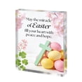 thumbnail image 1 of Easter Acrylic Desk Ornament, Cute Easter Decoration for Kids, Clear Acrylic Spring Tabletop Decor for Home Office Classroom, Easter Gift Display Ornament, 1 of 5