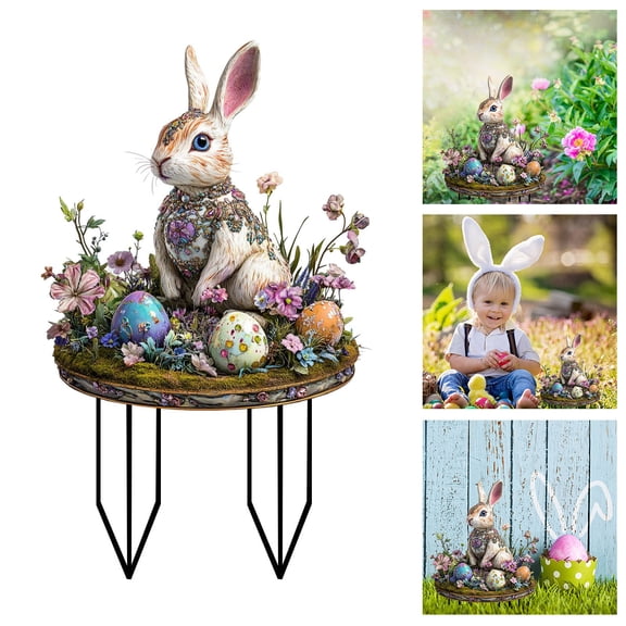 Easter Acrylic Garden Stakes,Colorful Garden Decorations,Outdoor Easter Stakes,Spring Yard Decor,Acrylic Easter Yard Stakes,Easter Egg Garden Decorations,Outdoor Holiday Decor,Spring Garden Accents