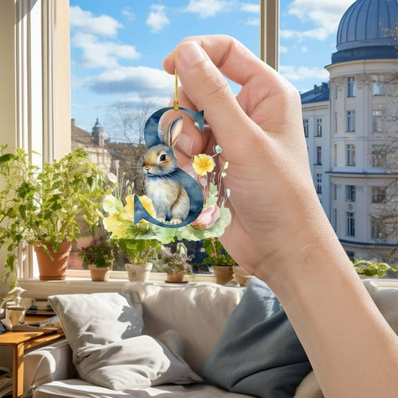 Easter Acrylic Letter Pendant, Home Acrylic Letter Decoration Pendant for Easter Tabletop Placement, Front Door Welcome Sign, Holiday Party Favor, Family Gathering Decor, Indoor Arrangement Sopatenor