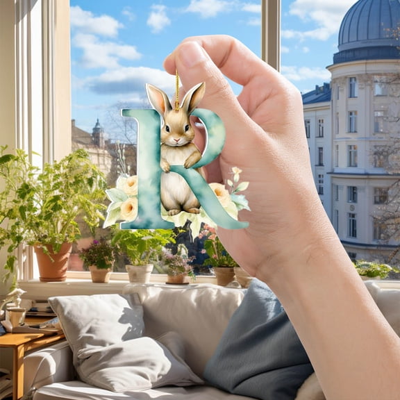 Easter Acrylic Letter Pendant, Home Acrylic Letter Decoration Pendant for Easter Tabletop Placement, Front Door Welcome Sign, Holiday Party Favor, Family Gathering Decor, Indoor Arrangement Sopatenor