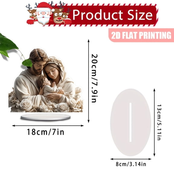 Easter Acrylic Nativity Scene Su Catcher Small Decoration Waterproof Wear-Resistants Desk Counter Decoration