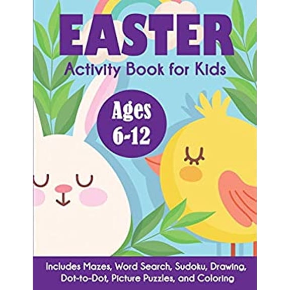 Pre-Owned Easter Activity Book for Kids (Paperback) 9781647900212