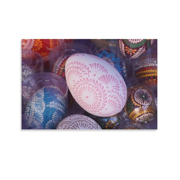Easter Aesthetic Eggs Home Decor Poster Wall Art Hanging Picture Print Bedroom Decorative Painting Posters Room Aesthetic 08x12inch(20x30cm)