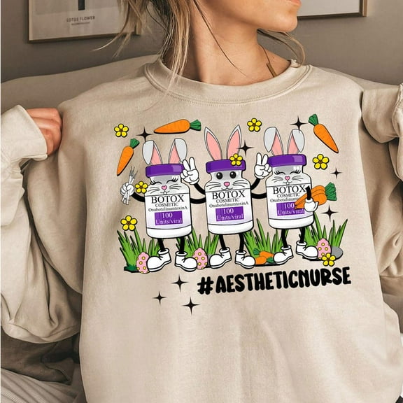 Easter Aesthetic Nurse Sweatshirt, Botox Dealer Nurse Shirt, Cute Injector Crewneck, Spring Nursing Gift