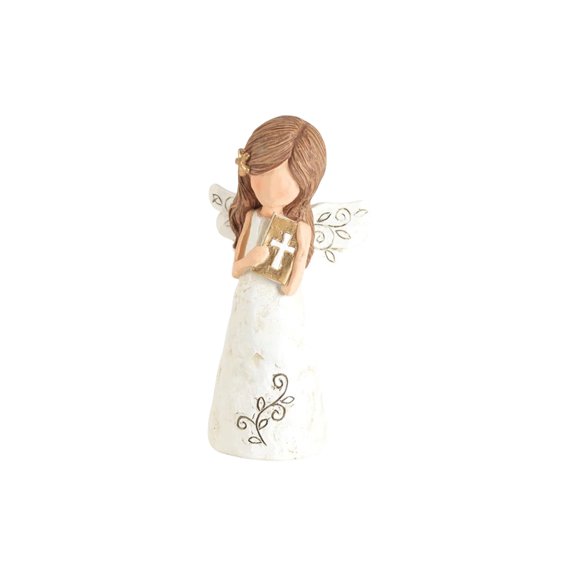 Easter Angel Decoration Resin Figurine, 3.9in Hand-Painted Memorial Statue Tabletop Ornament for Home Decor & Thoughtful Gifting