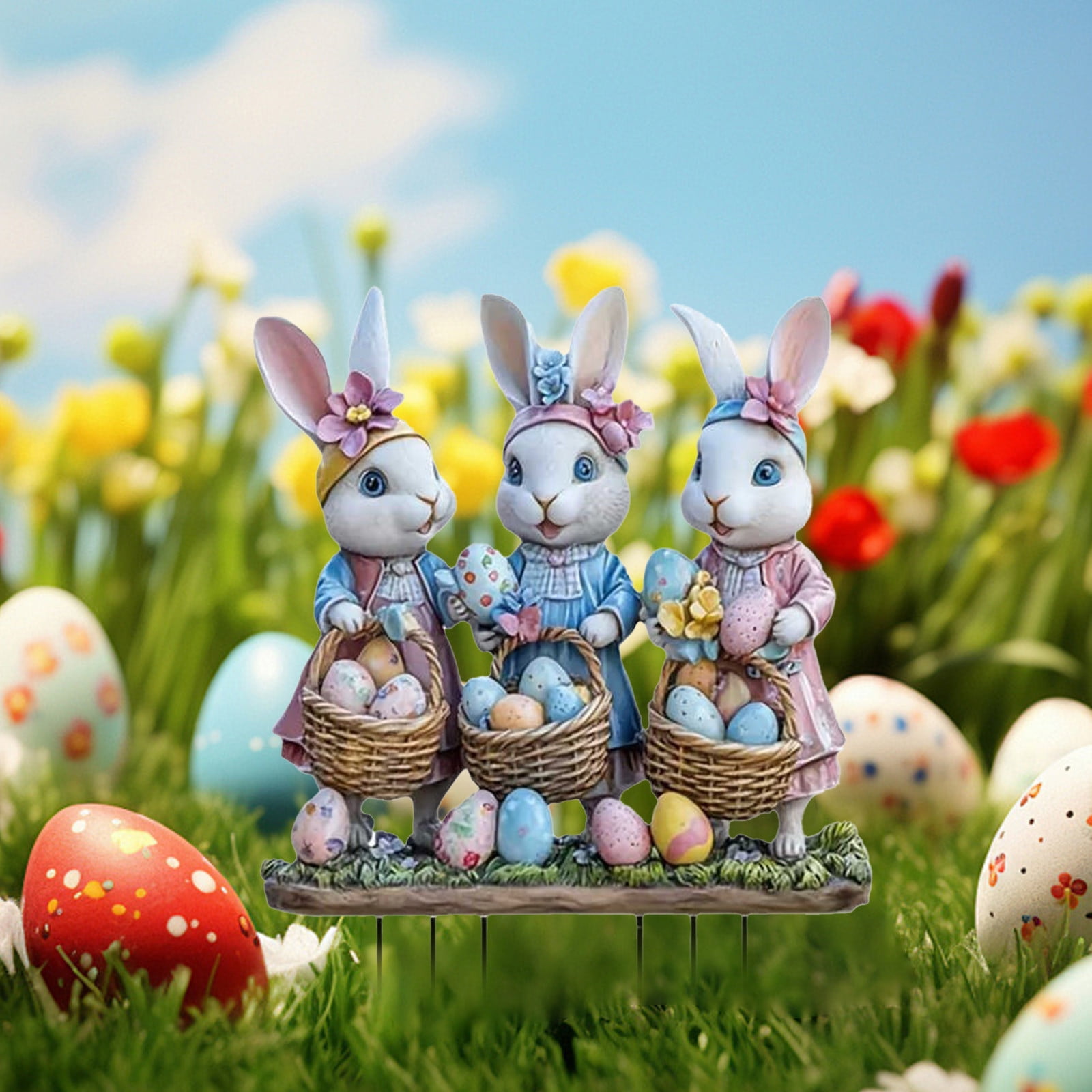Easter Animals Waterproof Outdoor Patio Decorative Floor Plug Ornament ...