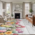 thumbnail image 1 of Easter Area Rug 8x10 Washable Rug Non Slip Retro Spring Bunny Eggs Tulip Farm Wooden Grain Large Area Rug Soft Stainresistant Indoor Floor Carpet for Living Room Bedroom Home Office Dining Room, 1 of 8