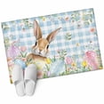 thumbnail image 1 of Easter Area Rugs Collection 2'x3', Spring Rabbit Eggs Seasonal Flowers Blue Lattice Non Slip Indoor Rectangle Throw Runner Rug Floor Mat Carpet for Living Room Dining Table Bedroom Nursery, 1 of 9