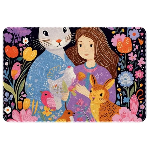 Easter Area Rugs: Polyester Non-Slip Kitchen Mat Office Rug - Machine Washable