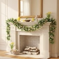 thumbnail image 1 of Easter Artificial Garlands,6FT Easter Decoration Eucalyptus Garland,Faux Greenery Garland Hanging Eggs Carrots Flower Eucalyptus Leaves Vines for Wedding Backdrop Arch Table Wall Party Home Decor, 1 of 8