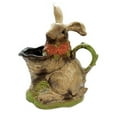 thumbnail image 1 of Easter Bunny With Basket Stoneware Rabbit Flowers Em1765 Pitcher, 1 of 2