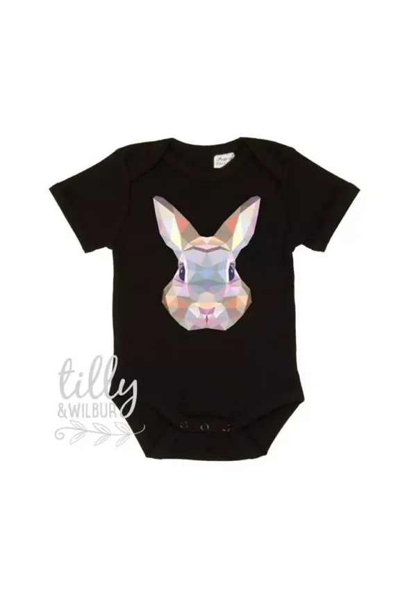 Easter Baby Bodysuit, First Easter Baby Bodysuit, Newborn Easter Gift, Rabbit Cute Baby Onesie, BABY BODYSUIT LAT 4424