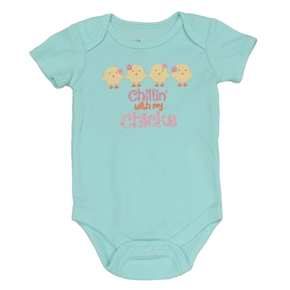 Easter Baby Girls Chillin' With My Chicks Bodysuit (0-3 Months)