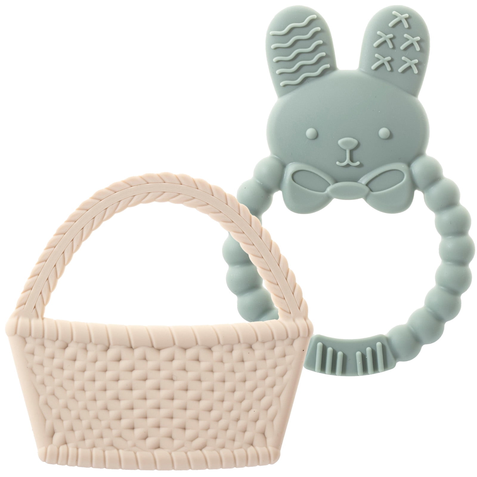 Easter Baby Teether Set Easter Bunny & Easter Basket Silicone Teethers ...
