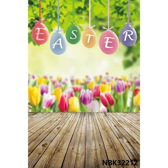 Easter Backdrops Spring Scenery Flowers Bunny Rabbit Easter Eggs Baby Portrait Newborn Photography Backgrounds Photozone