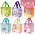 thumbnail image 1 of Easter Bags Party Supplies Egg Hunt Gift Bags Bunny Bags with Handles Non-Woven Easter Treat Bags for Egg Hunt Game 12Pc, 1 of 6