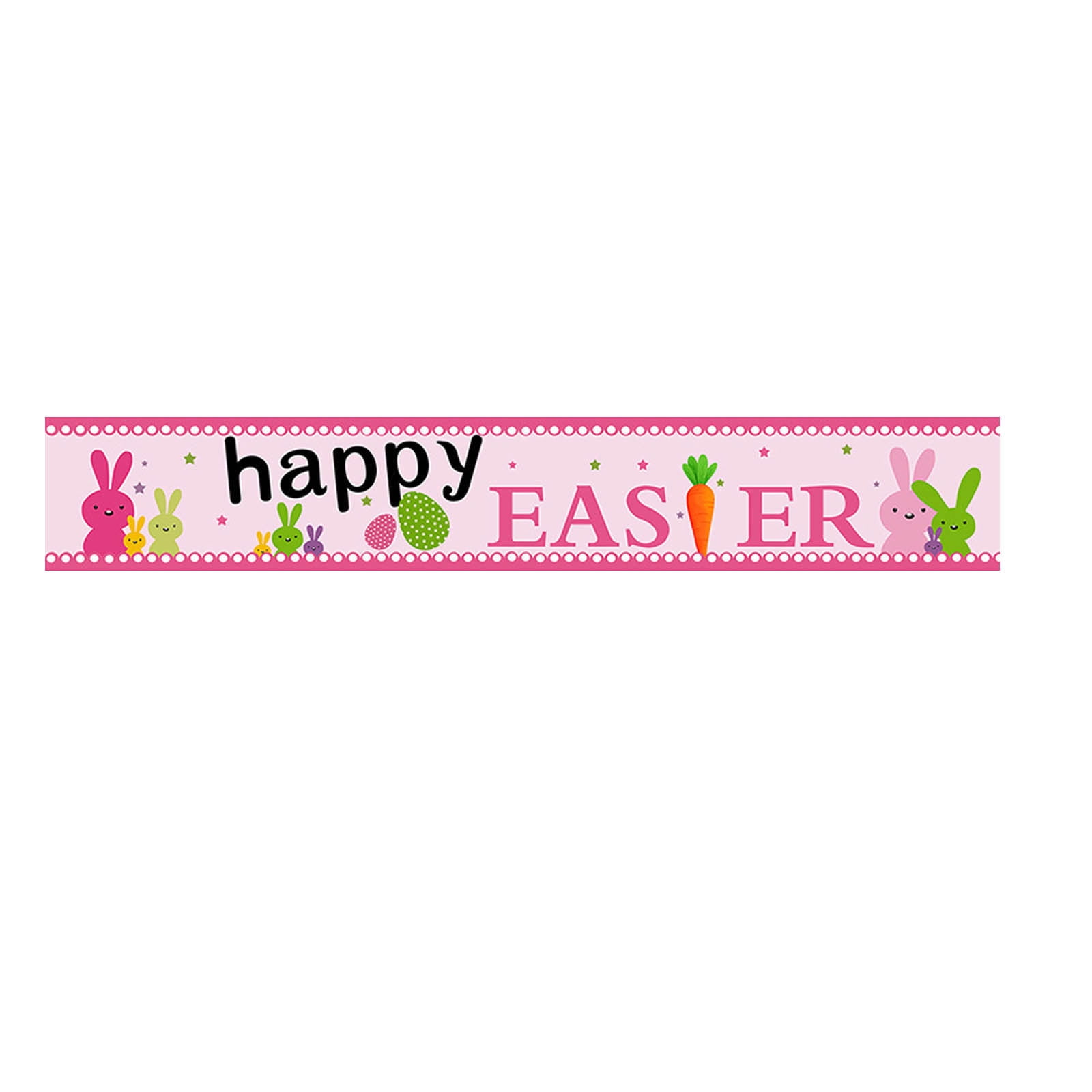 Easter Banner Hanging Flags Spring Outdoor Patio Decorations Bunny Egg