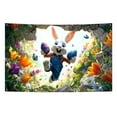 thumbnail image 1 of Easter Banner, Happy Easter Bunny and Colorful Eggs Party Decorations, Photo Booth Background Cloth For Holiday Atmosphere Setup, 72x36 Inches, 1 of 5
