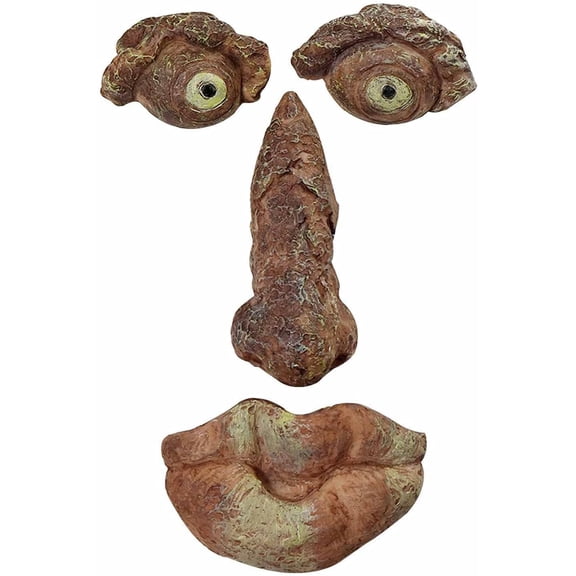 Easter Bark Face Tree Decoration | Outdoor Creative Resin Tree Facial Features Props (1pcs)