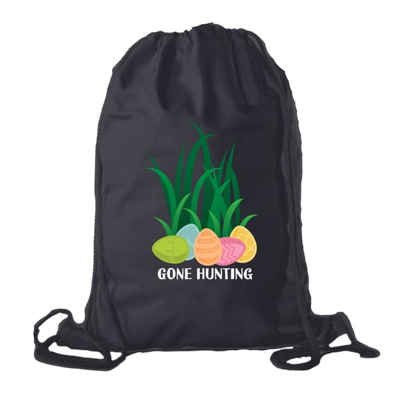 Easter Basket Backpack Bulk Cotton Drawstring Cinch Bags Easter Bunny Gift Bags - Gone Hunting