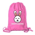thumbnail image 1 of Easter Basket Backpack Bulk Cotton Drawstring Cinch Bags Easter Bunny Gift Bags - Hoppy Easter, 1 of 2