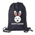 thumbnail image 1 of Easter Basket Backpack Bulk Cotton Drawstring Cinch Bags Easter Bunny Gift Bags - Hoppy Easter, 1 of 2