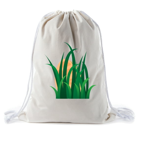Easter Basket Backpack Bulk Cotton Drawstring Cinch Bags Easter Bunny Gift Bags - No Peaking