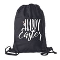 thumbnail image 1 of Easter Basket Backpack Bulk Cotton Drawstring Cinch Bags Easter Bunny Gift Bags - Peaking Bunny, 1 of 2