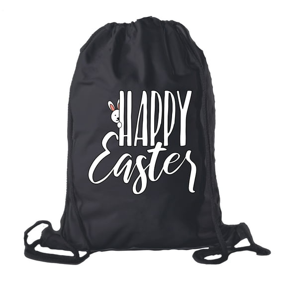 Easter Basket Backpack Bulk Cotton Drawstring Cinch Bags Easter Bunny Gift Bags - Peaking Bunny