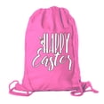 thumbnail image 1 of Easter Basket Backpack Bulk Cotton Drawstring Cinch Bags Easter Bunny Gift Bags - Peaking Bunny, 1 of 2