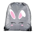 thumbnail image 1 of Easter Basket Bags, Bulk Drawstring Backpacks, Party Favor Goody Bags for Easter - Bunny Face, 1 of 2