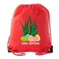 thumbnail image 1 of Easter Basket Bags, Bulk Drawstring Backpacks, Party Favor Goody Bags for Easter - Gone Hunting, 1 of 2