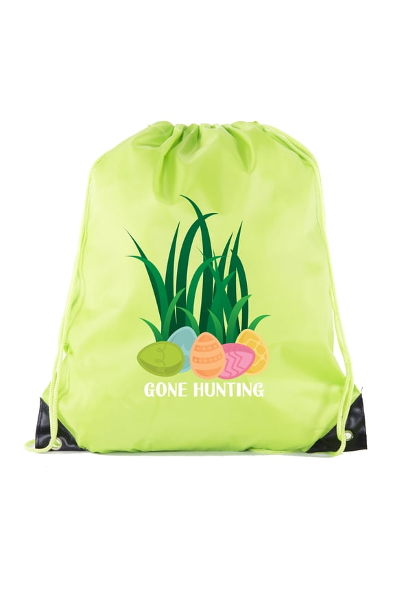 Easter Basket Bags, Bulk Drawstring Backpacks, Party Favor Goody Bags for Easter - Gone Hunting