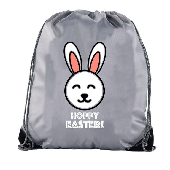 Easter Basket Bags, Bulk Drawstring Backpacks, Party Favor Goody Bags for Easter - Hoppy Easter