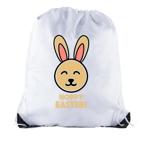 Easter Basket Bags, Bulk Drawstring Backpacks, Party Favor Goody Bags for Easter - Hoppy Easter