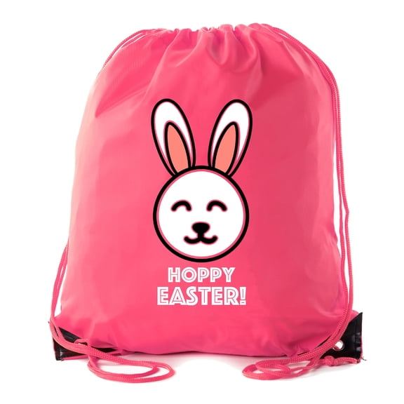 Easter Basket Bags, Bulk Drawstring Backpacks, Party Favor Goody Bags for Easter - Hoppy Easter